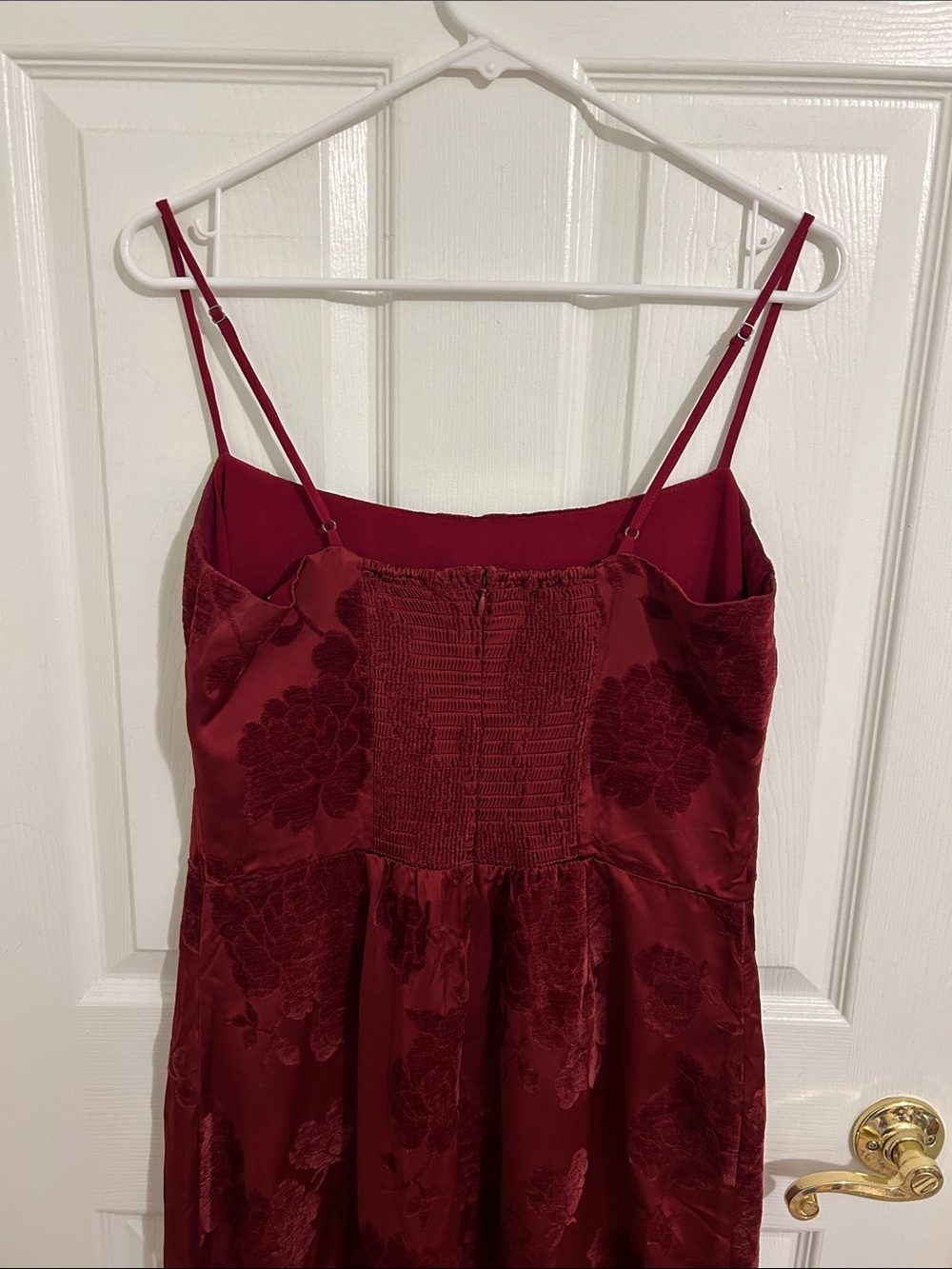 Reformation Frankie Scarlet Slip Maxi Dress Floral Velvet Burnout New Size 10 - Picture 9 of 15